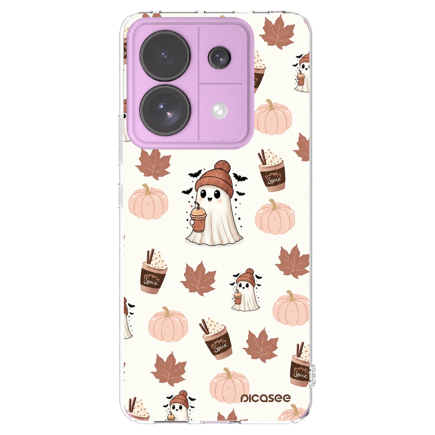 Picasee silikónový prehľadný obal pre Xiaomi Redmi Note 13 Pro 5G - Pumpkin spice