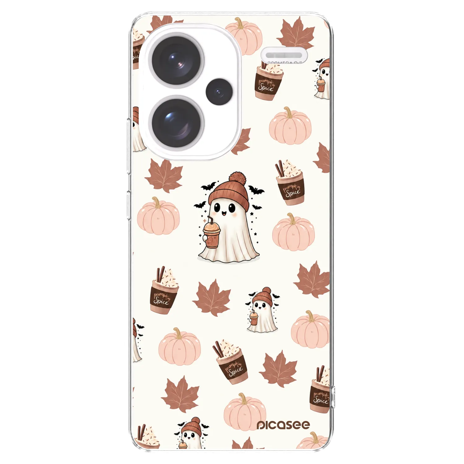 Picasee silikónový prehľadný obal pre Xiaomi Redmi Note 13 Pro+ 5G - Pumpkin spice