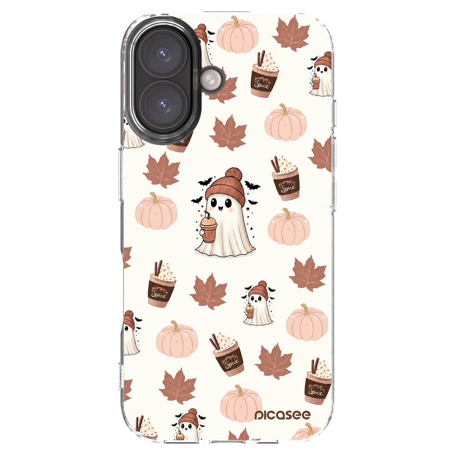 Picasee silikónový prehľadný obal pre Apple iPhone 16 - Pumpkin spice