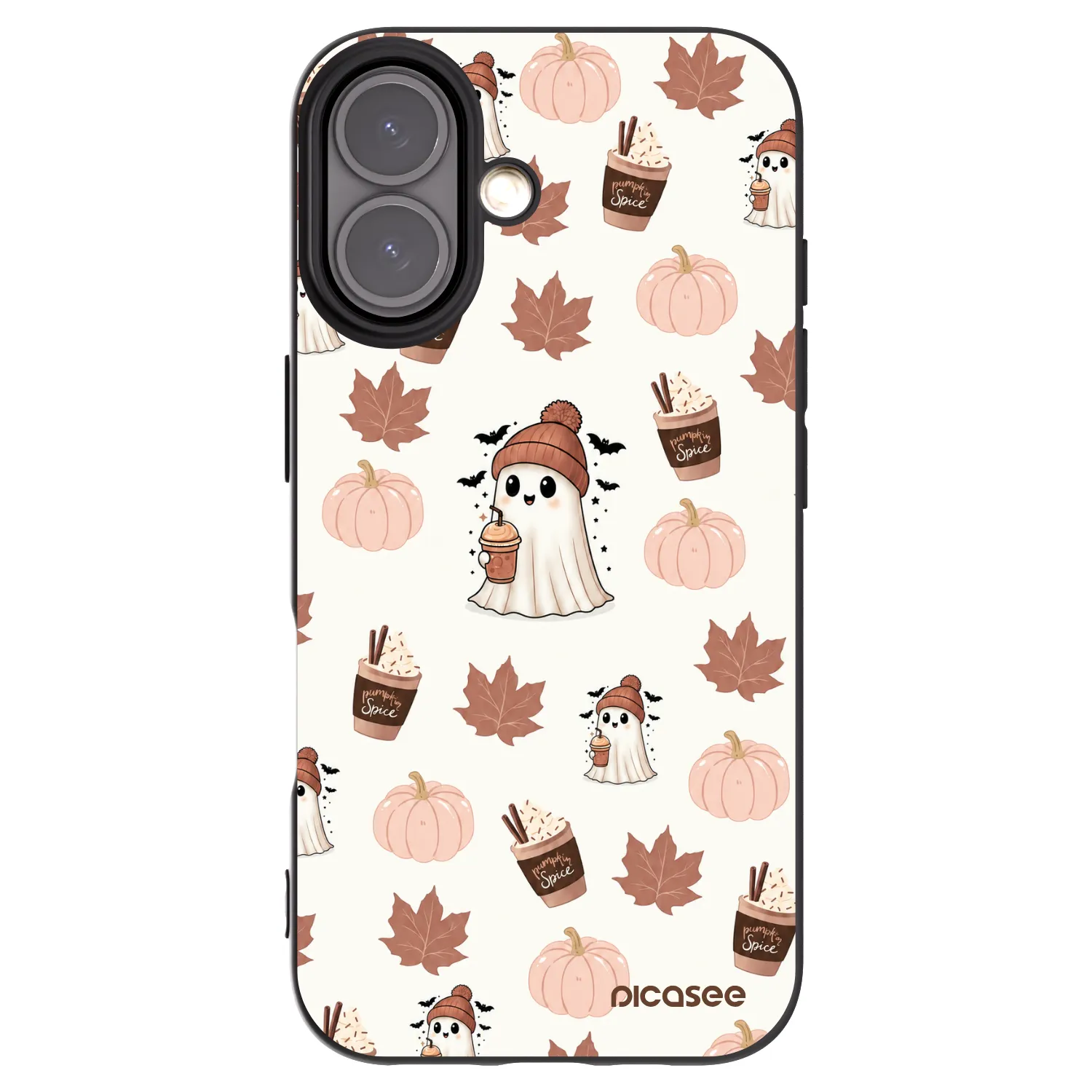 Picasee silikónový čierny obal pre Apple iPhone 16 - Pumpkin spice