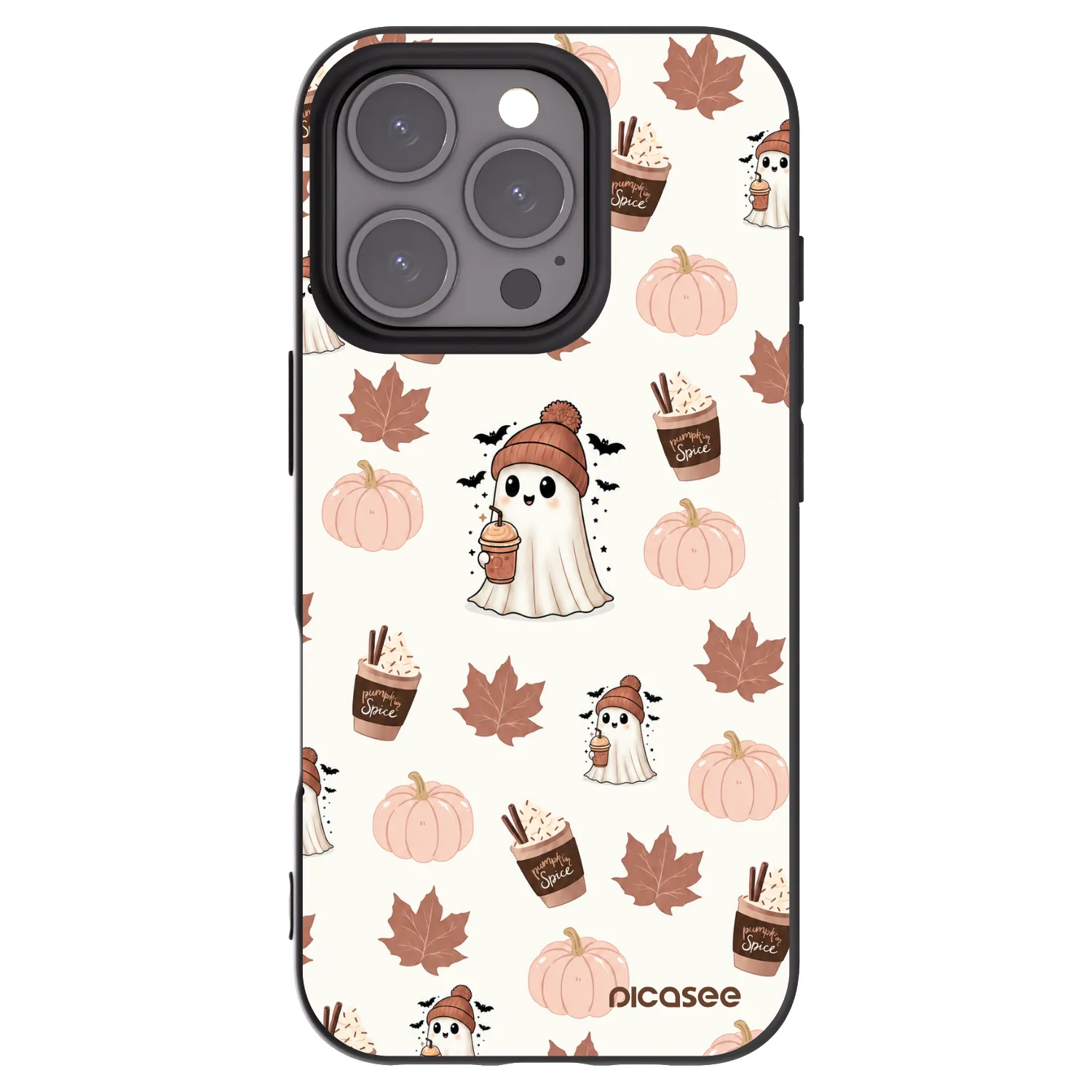 Picasee silikónový čierny obal pre Apple iPhone 16 Pro - Pumpkin spice
