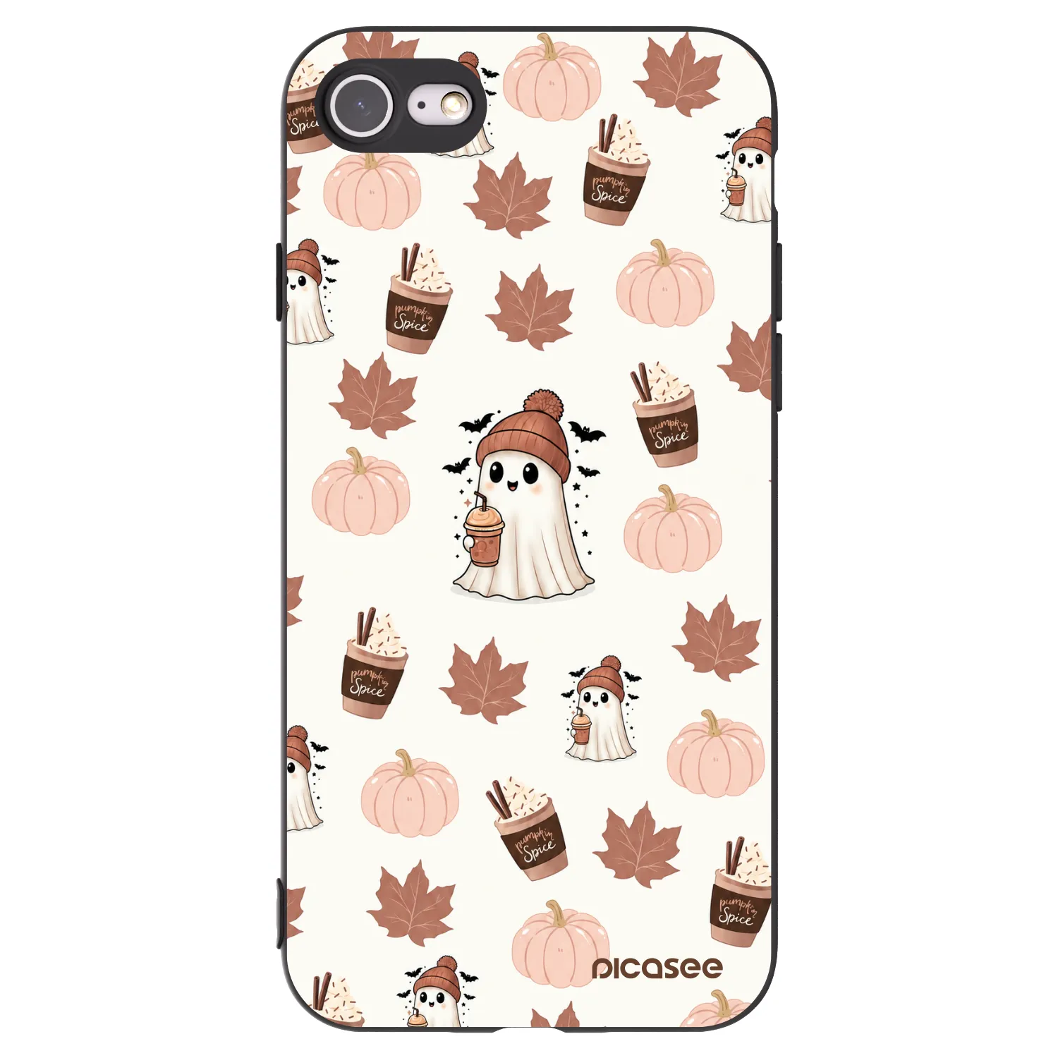 Picasee silikónový čierny obal pre Apple iPhone 8 - Pumpkin spice