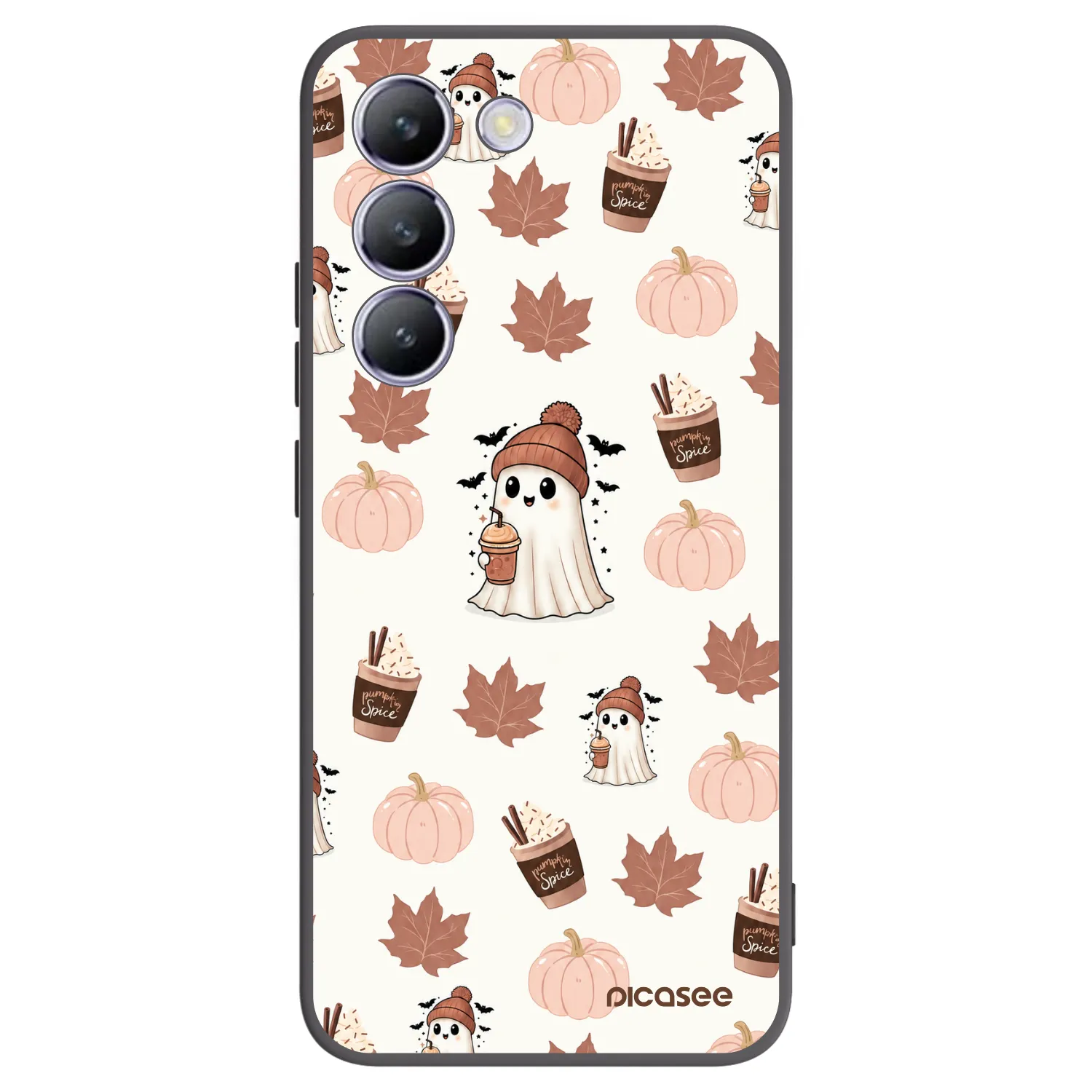 Picasee silikónový čierny obal pre Vivo V40 SE 5G - Pumpkin spice