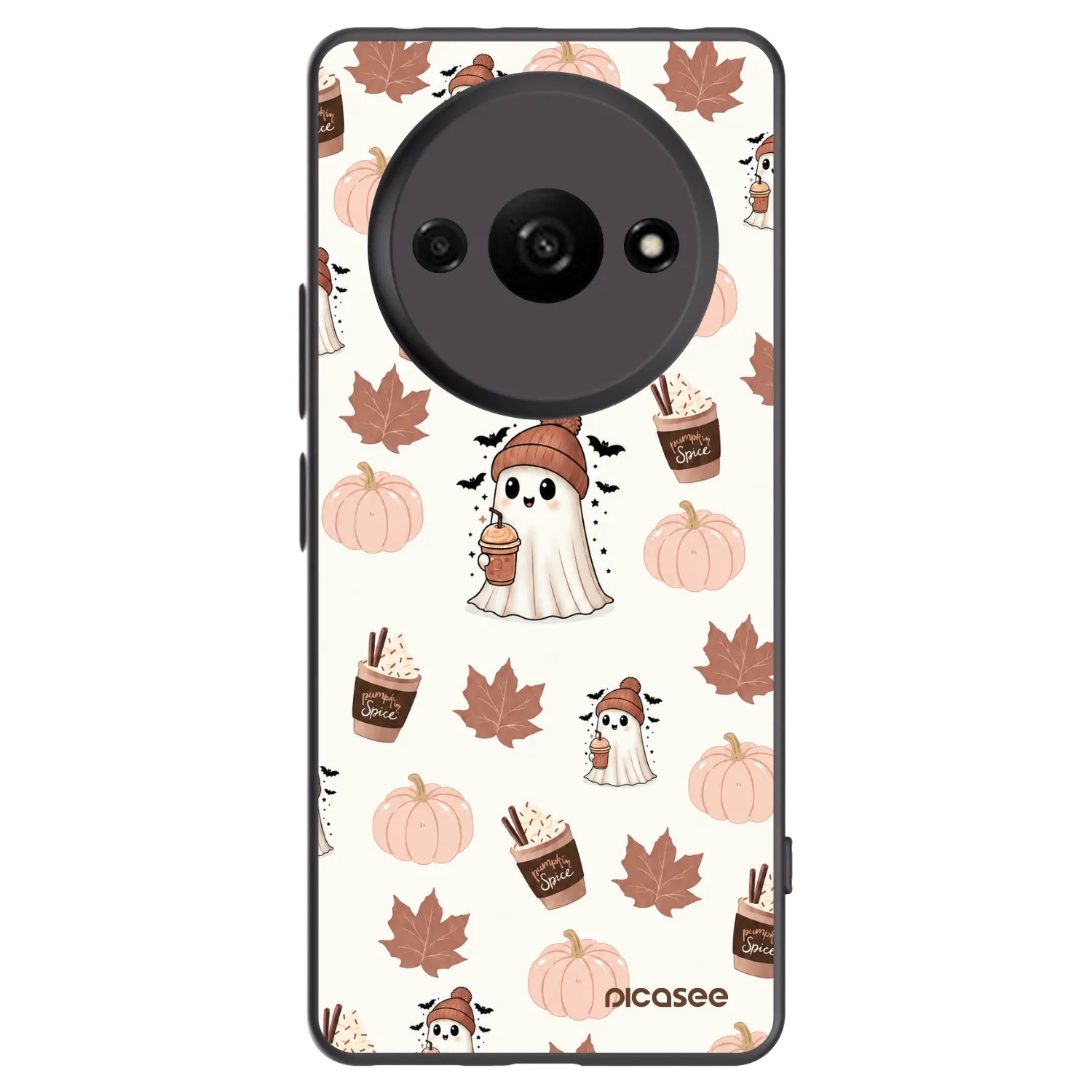 Picasee silikónový čierny obal pre Xiaomi Redmi A3 - Pumpkin spice