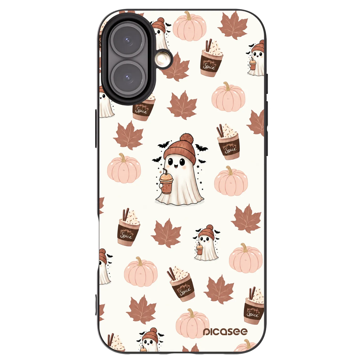Picasee silikónový čierny obal pre Apple iPhone 16 Plus - Pumpkin spice