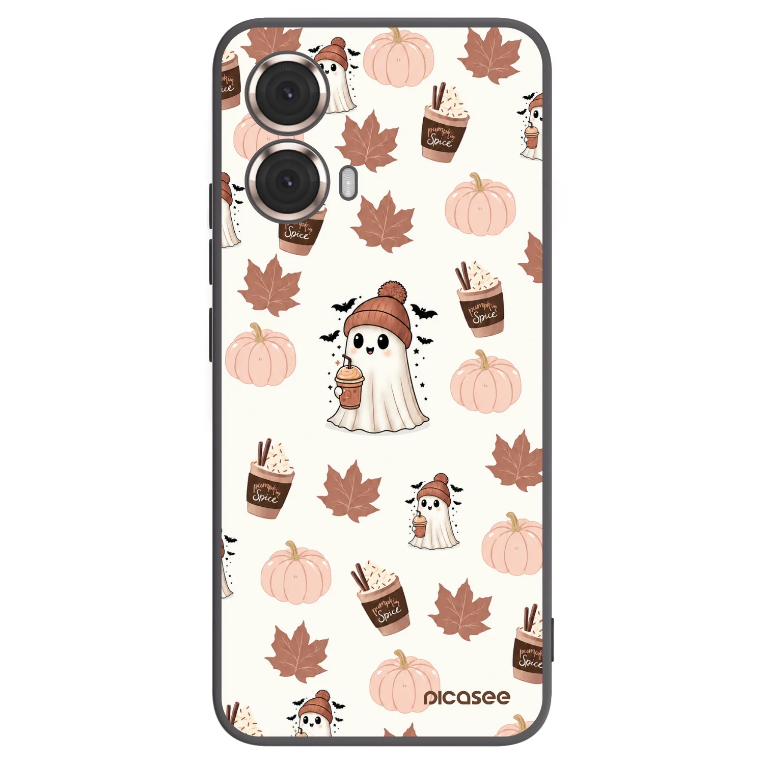 Picasee silikónový čierny obal pre Motorola Moto G85 - Pumpkin spice