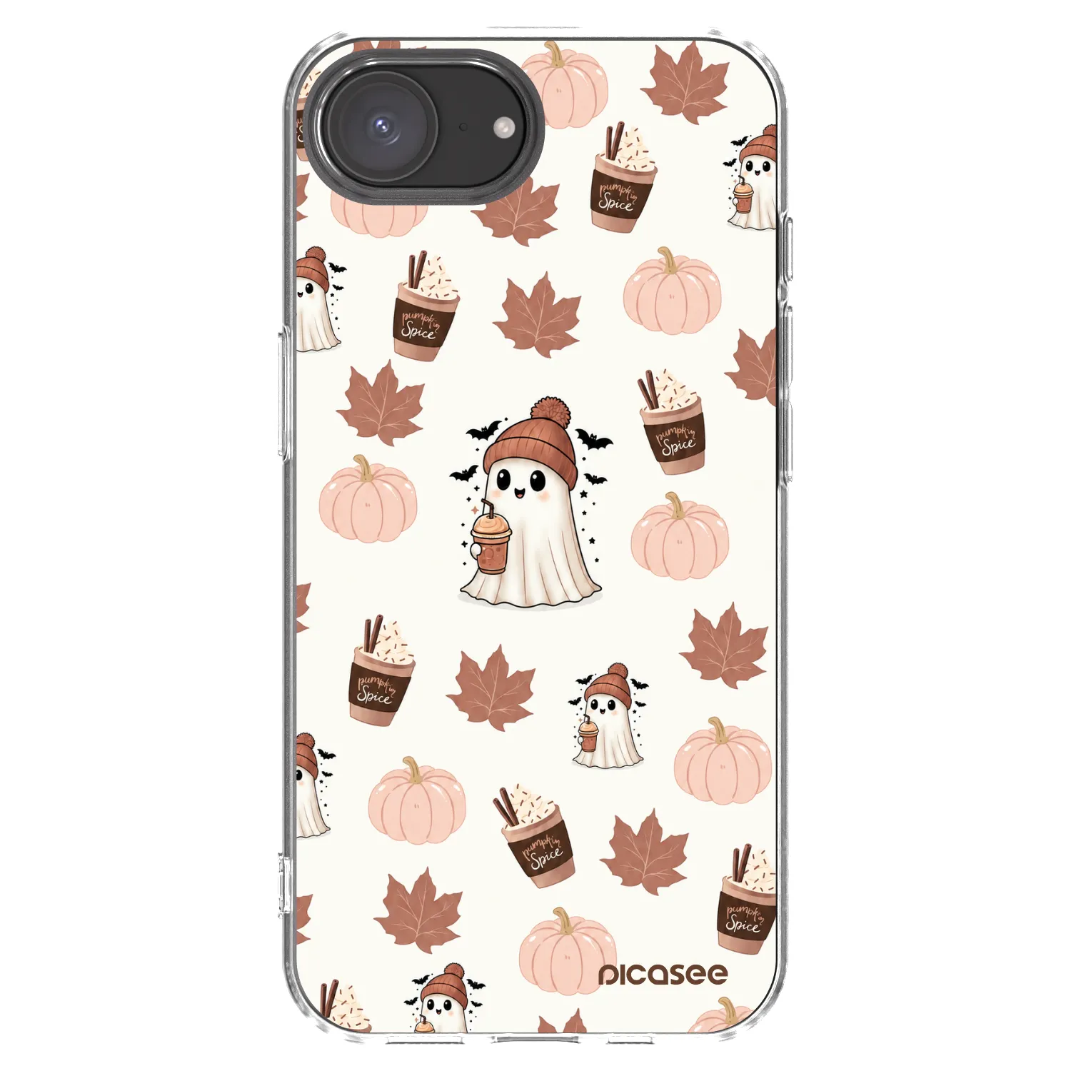 Picasee silikónový prehľadný obal pre Apple iPhone 16e - Pumpkin spice