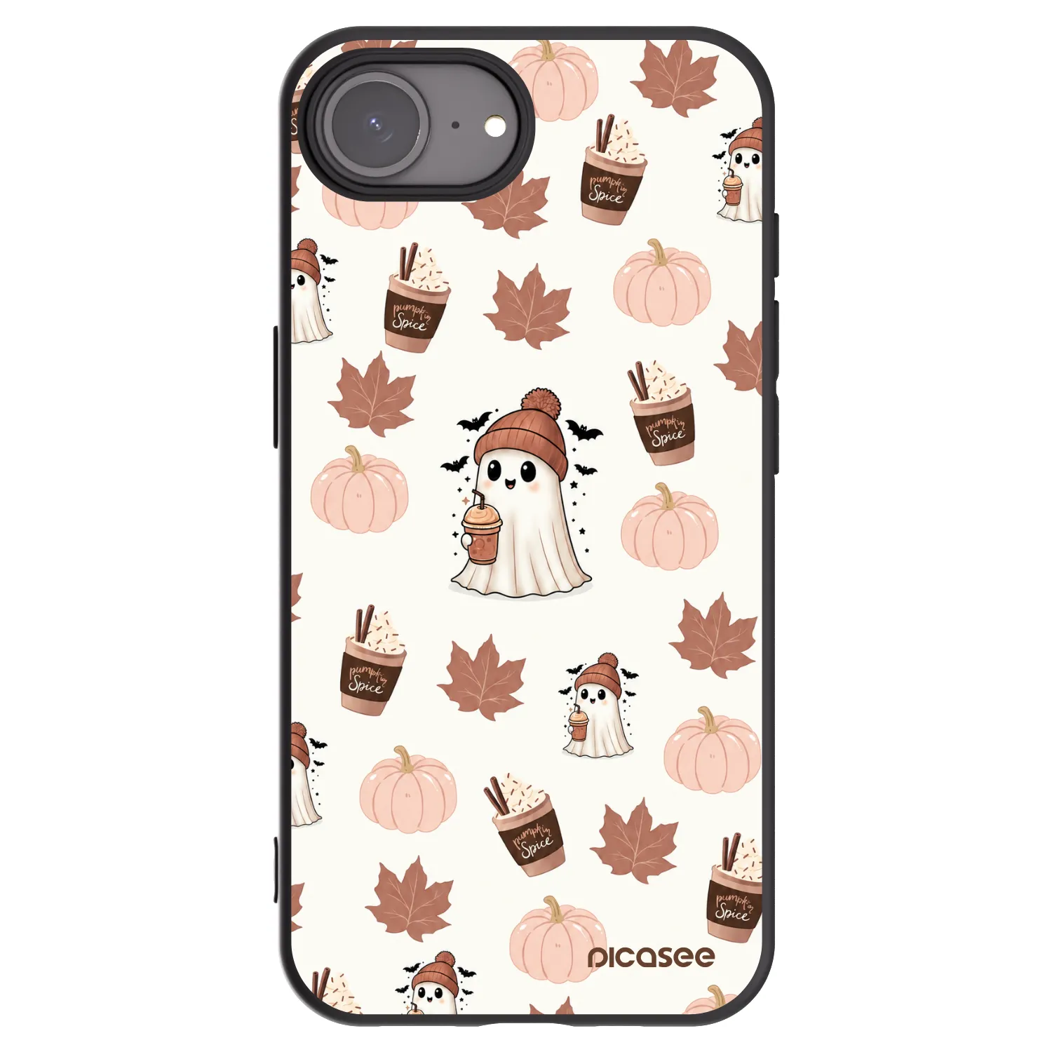 Picasee silikónový čierny obal pre Apple iPhone 16e - Pumpkin spice