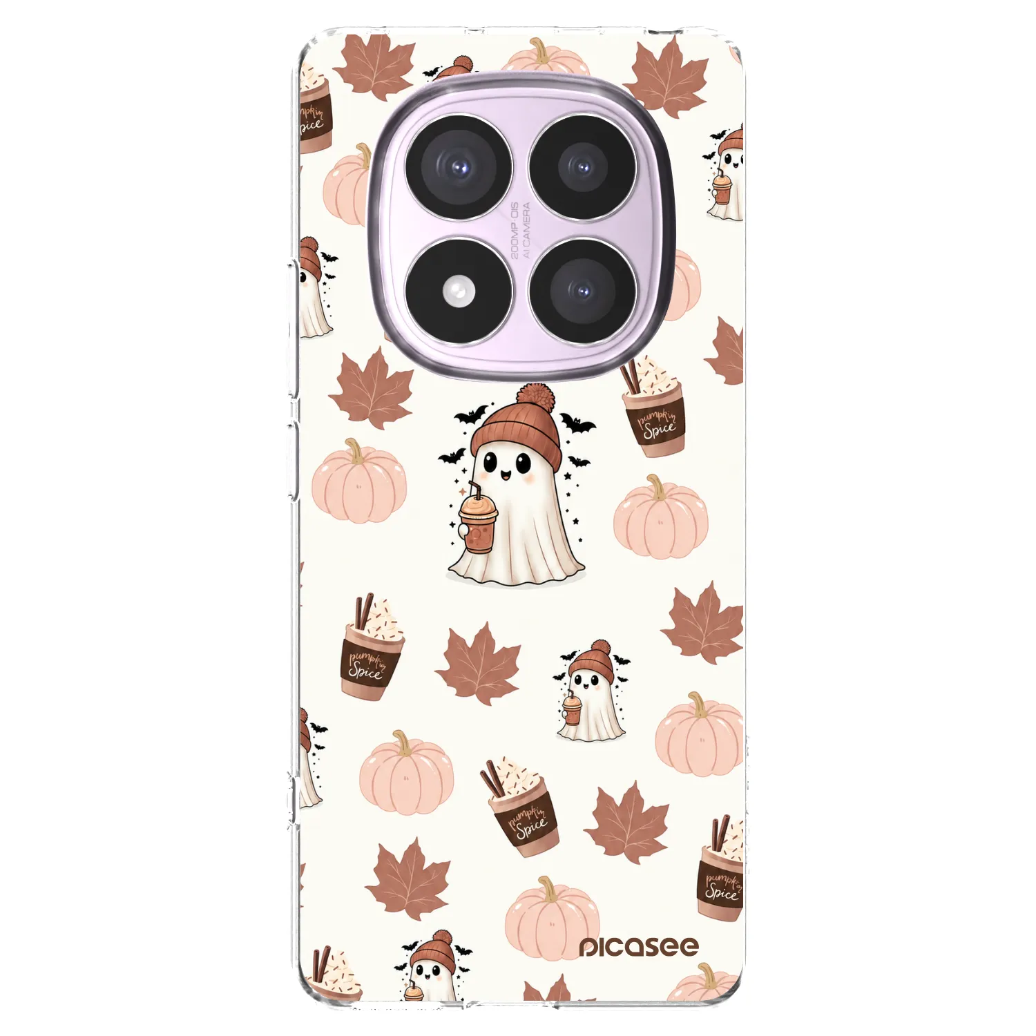 Picasee silikónový prehľadný obal pre Xiaomi Redmi Note 14 Pro 5G - Pumpkin spice