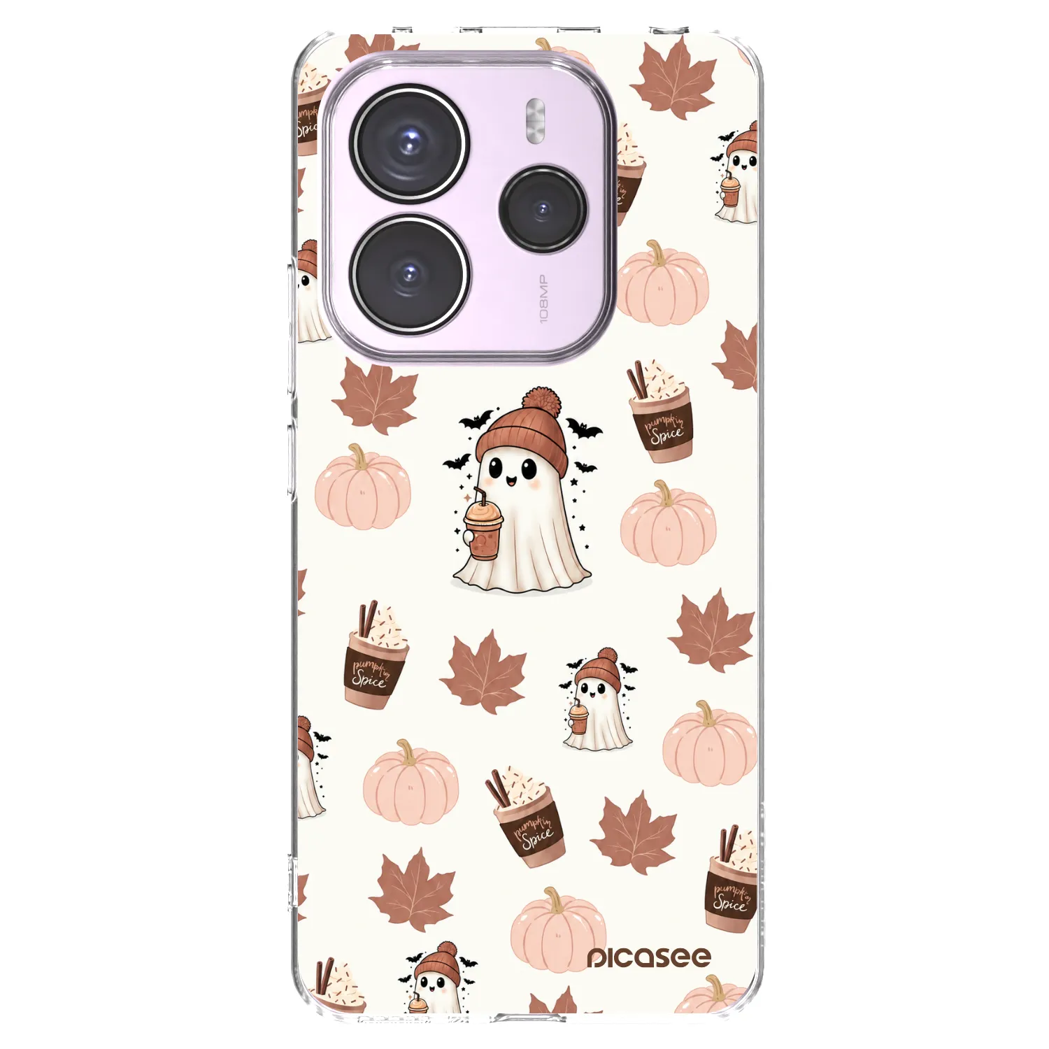 Picasee silikónový prehľadný obal pre Xiaomi Redmi Note 14 5G - Pumpkin spice