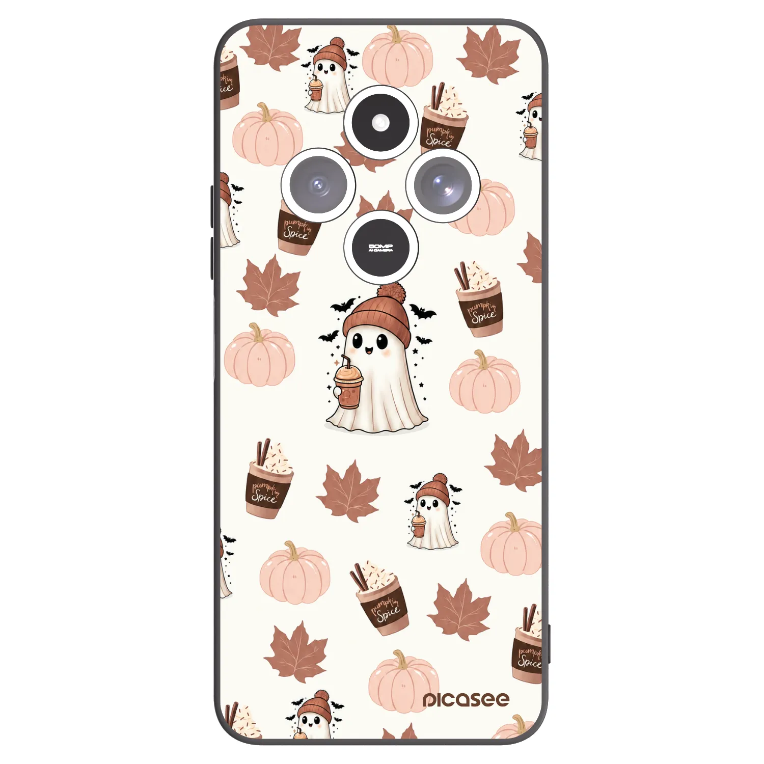 Picasee silikónový čierny obal pre Xiaomi Redmi 14C - Pumpkin spice