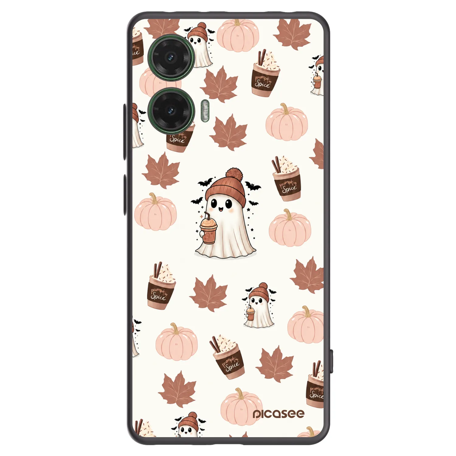 Picasee silikónový čierny obal pre Motorola Moto G35 5G - Pumpkin spice