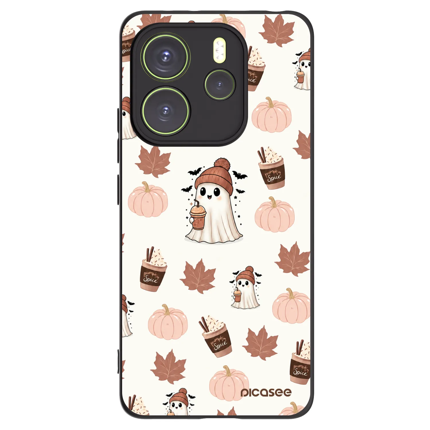 Picasee silikónový čierny obal pre Xiaomi Redmi Note 14 4G - Pumpkin spice