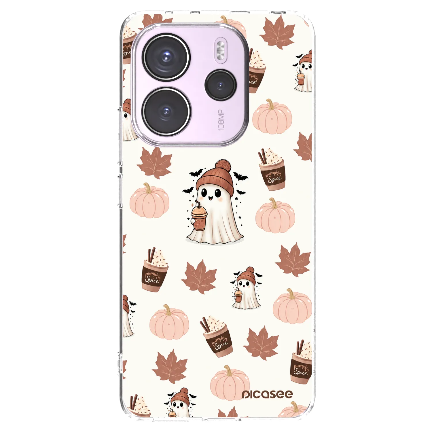 Picasee silikónový prehľadný obal pre Xiaomi Redmi Note 14 4G - Pumpkin spice