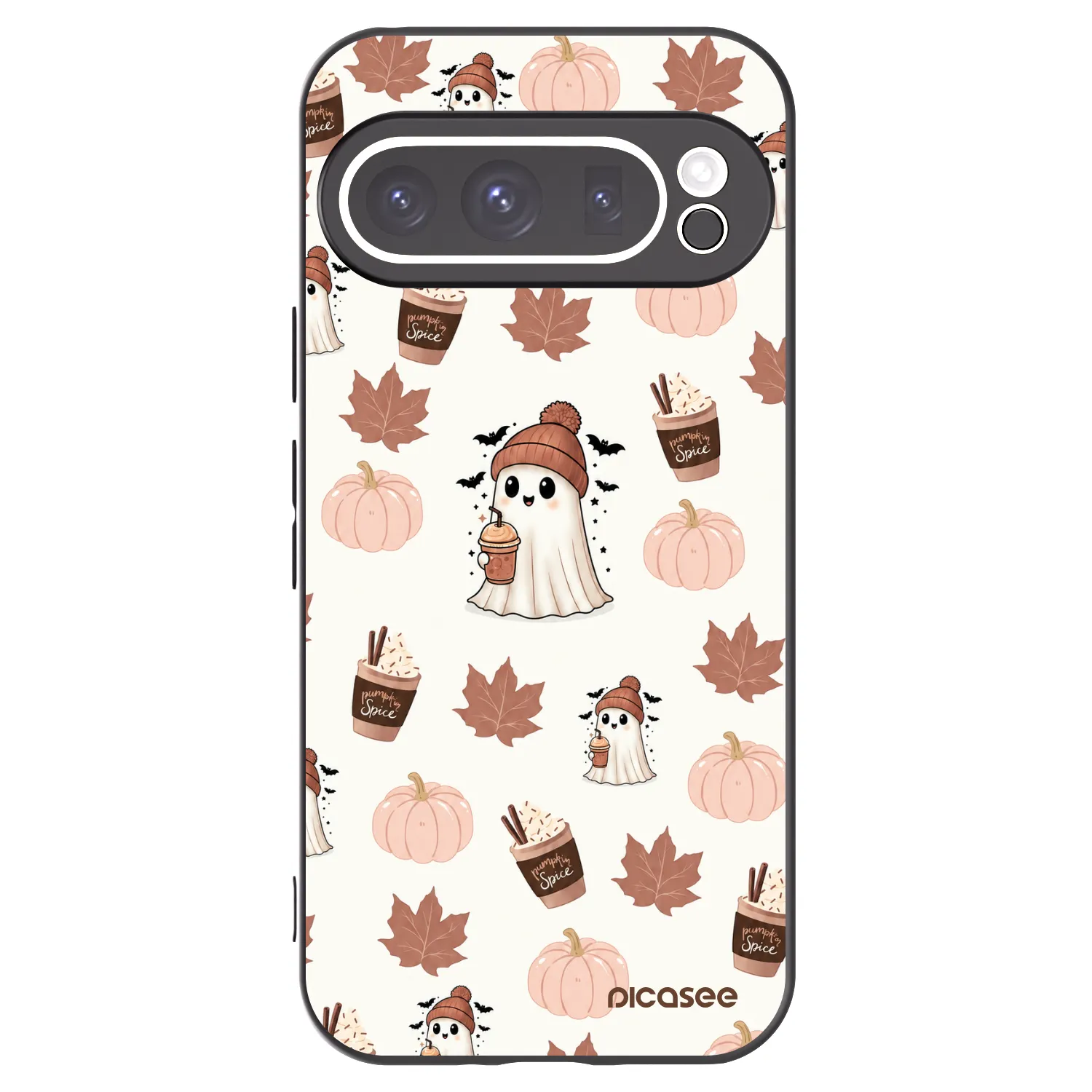 Picasee silikónový čierny obal pre Google Pixel 9 Pro - Pumpkin spice