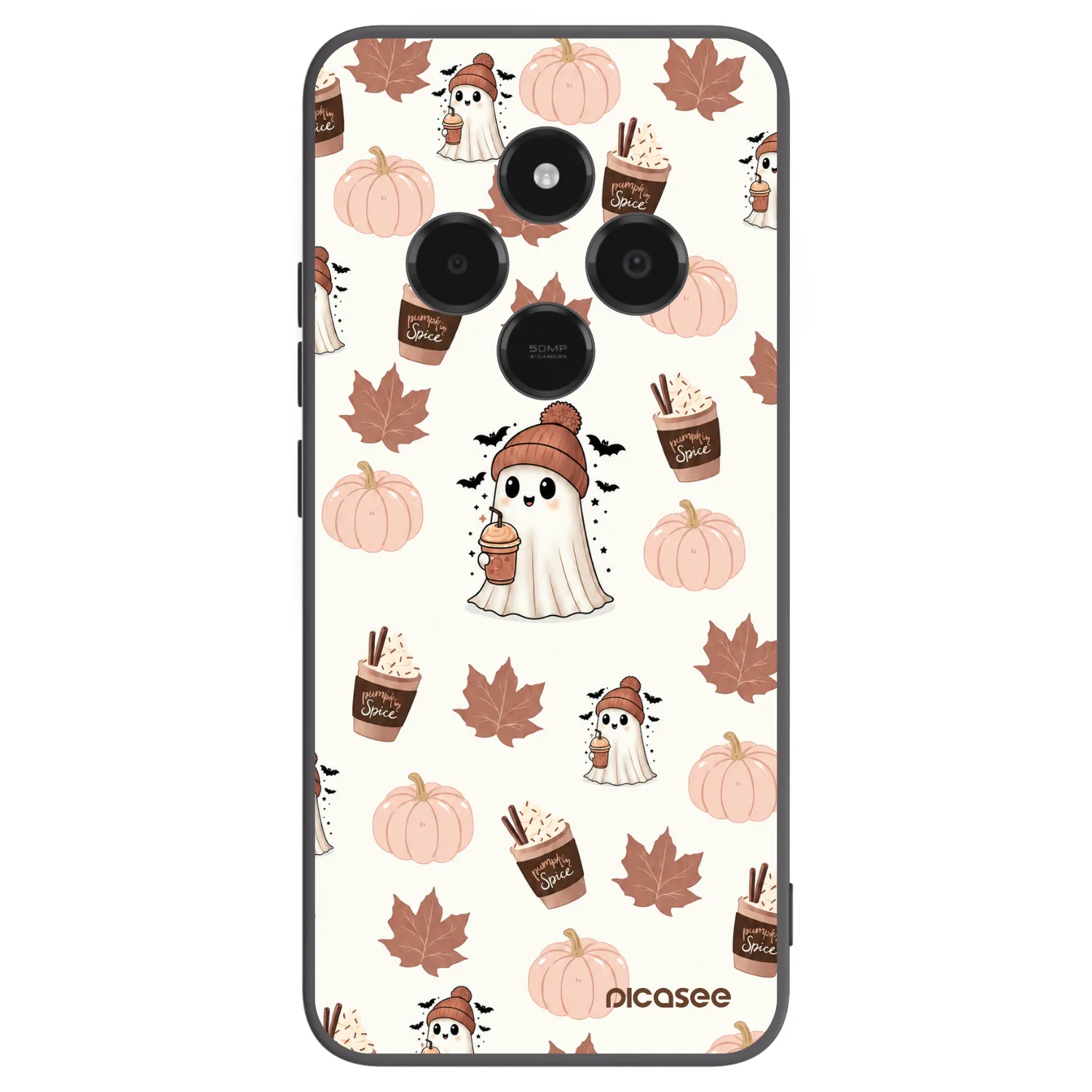 Picasee silikónový čierny obal pre Xiaomi Poco C75 - Pumpkin spice