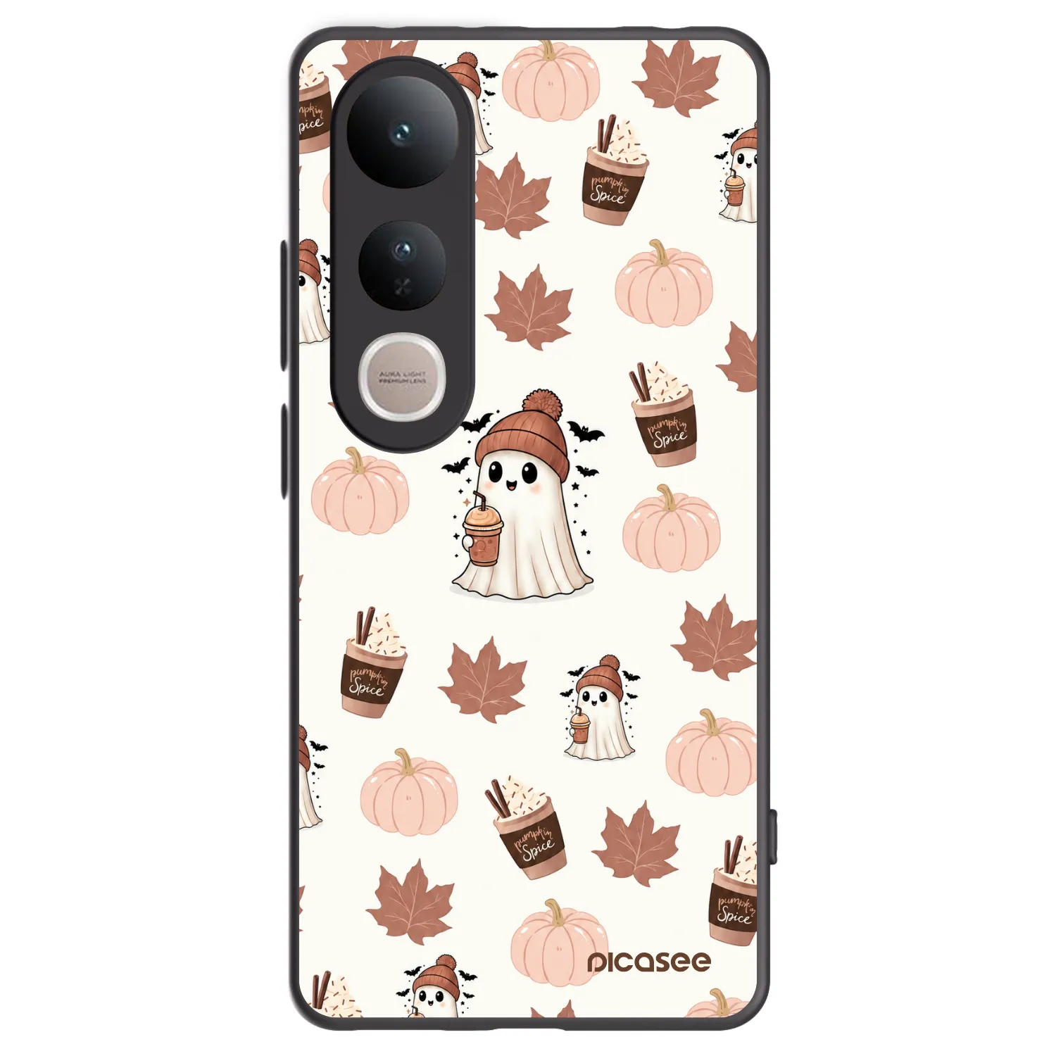 Picasee silikónový čierny obal pre Vivo V50 Lite 5G - Pumpkin spice