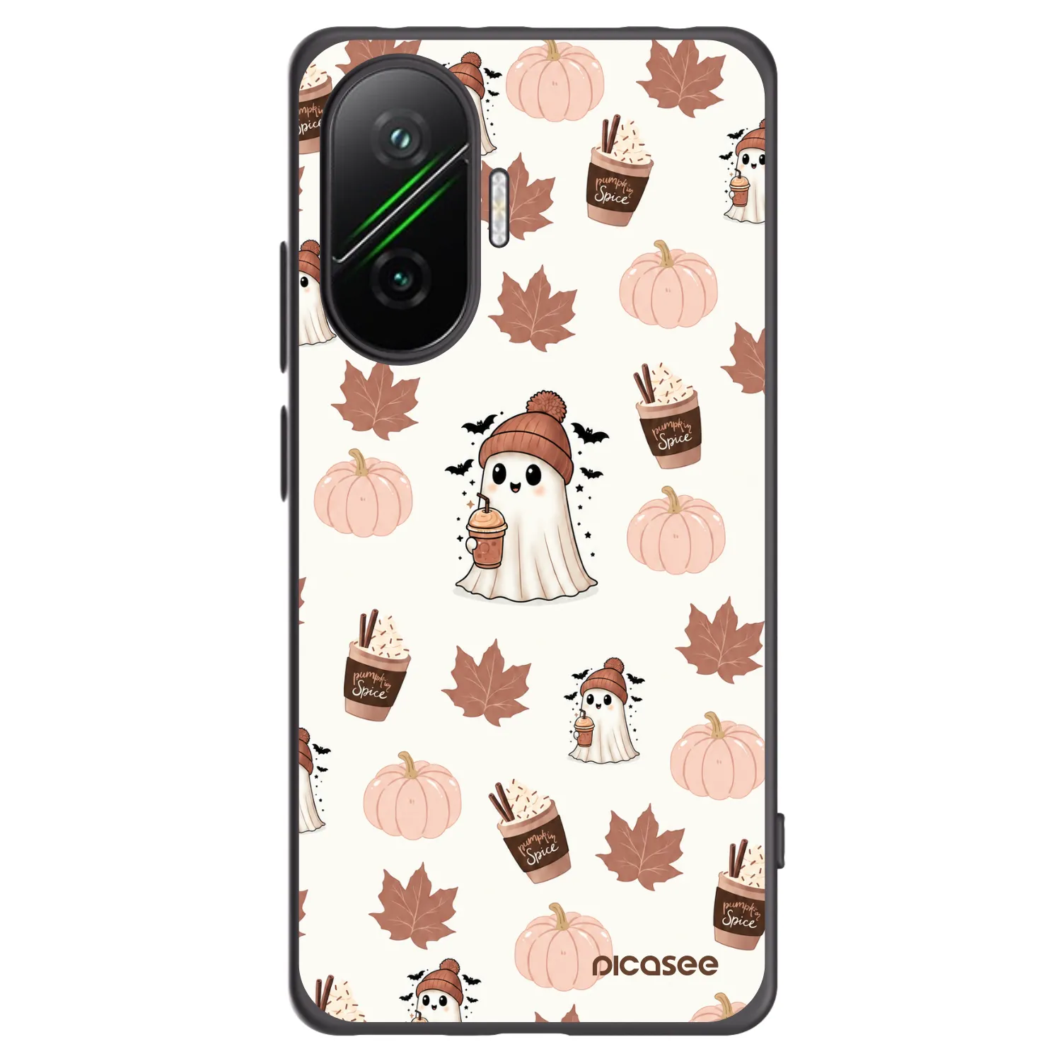 Picasee silikónový čierny obal pre Xiaomi Poco F7 5G - Pumpkin spice