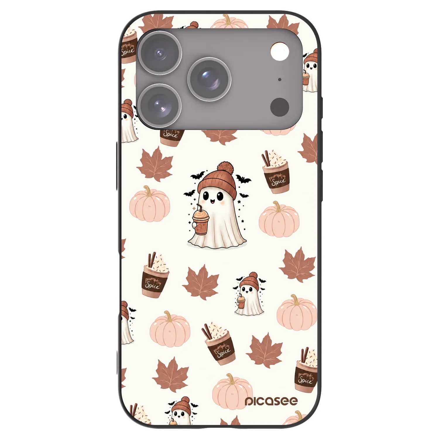 Picasee silikónový čierny obal pre Apple iPhone 17 Pro - Pumpkin spice