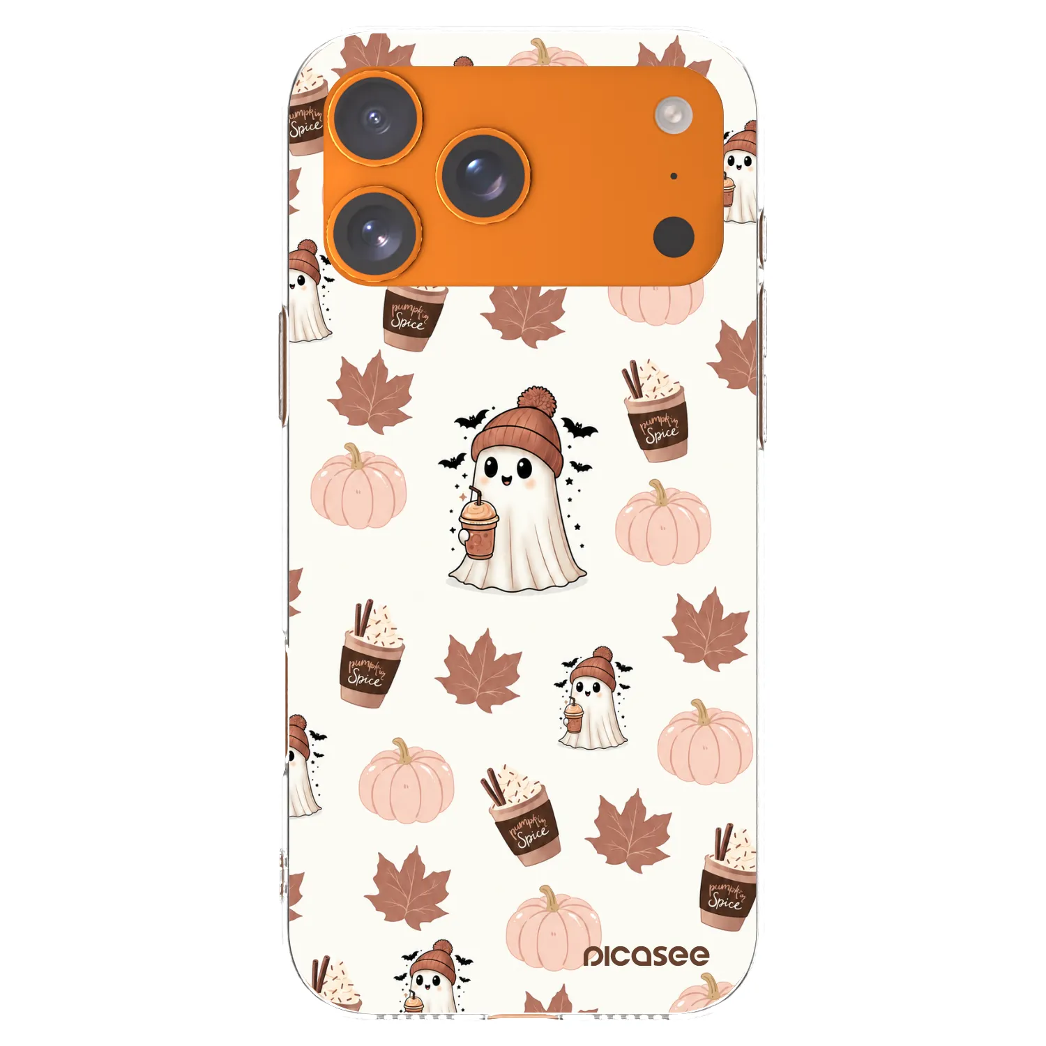 Picasee silikónový prehľadný obal pre Apple iPhone 17 Pro Max - Pumpkin spice
