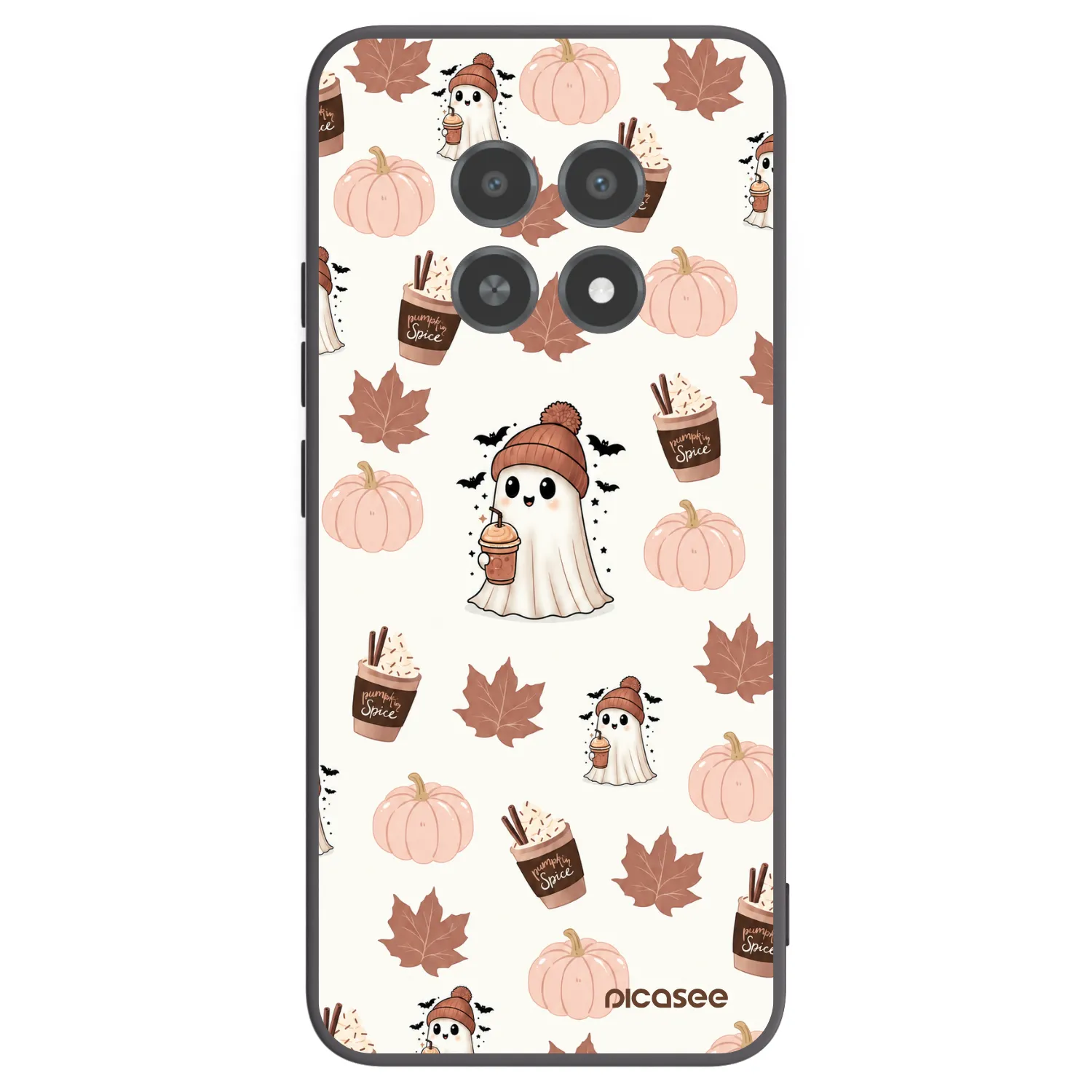 Picasee silikónový čierny obal pre Realme 12X - Pumpkin spice
