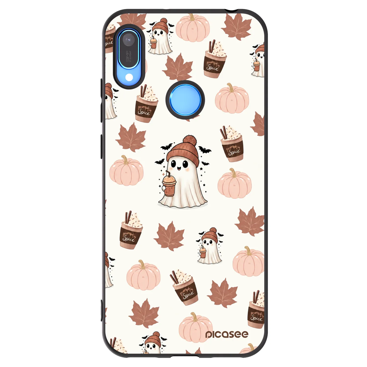 Picasee silikónový čierny obal pre Huawei Y6 2019 - Pumpkin spice