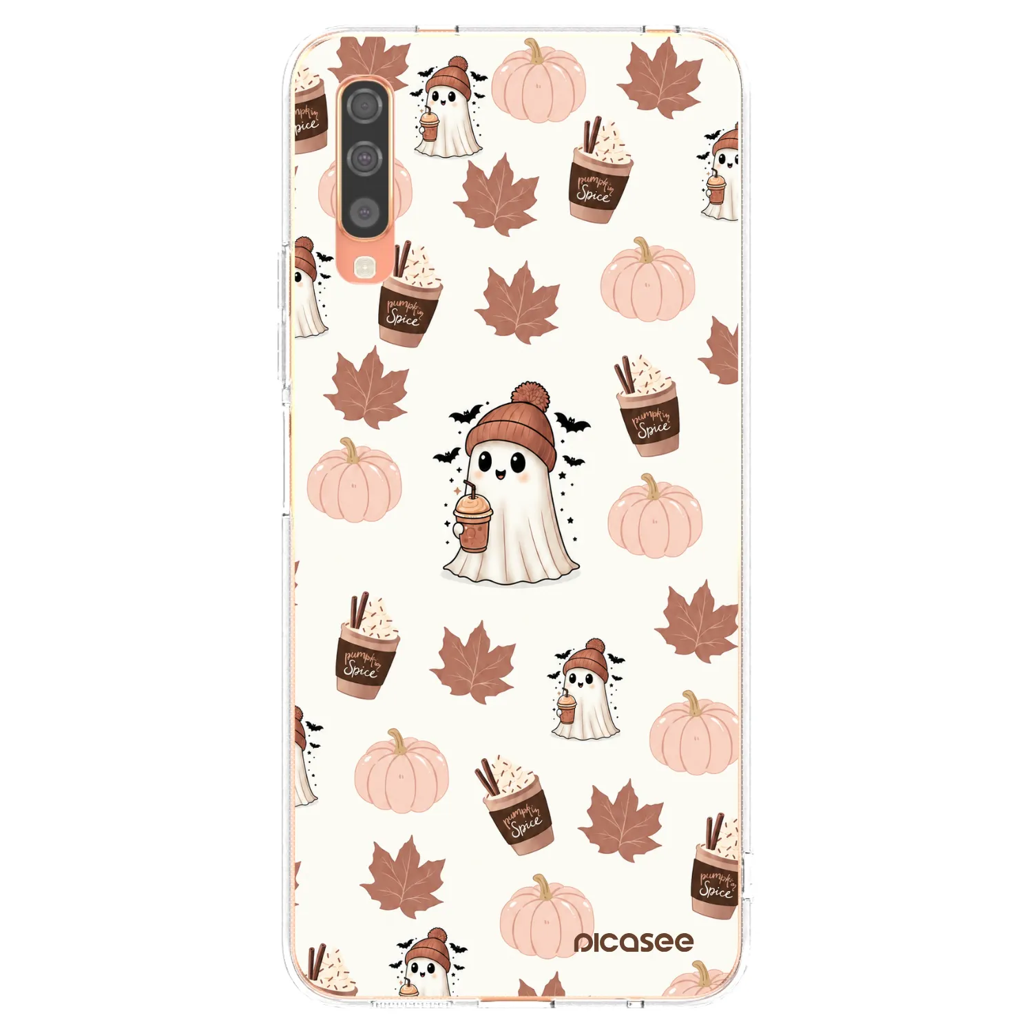 Picasee silikónový prehľadný obal pre Samsung Galaxy A70 A705F - Pumpkin spice