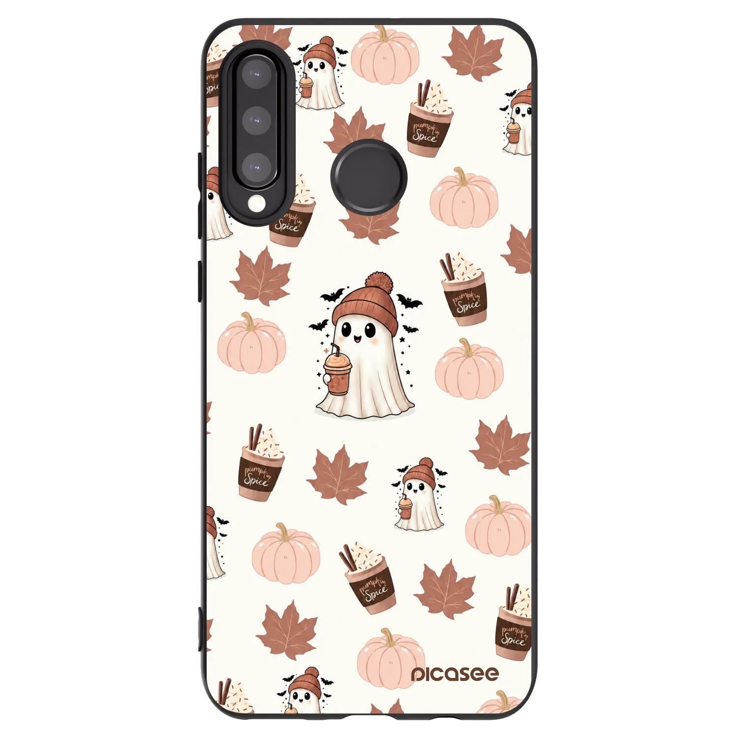 Picasee silikónový čierny obal pre Huawei P30 Lite - Pumpkin spice