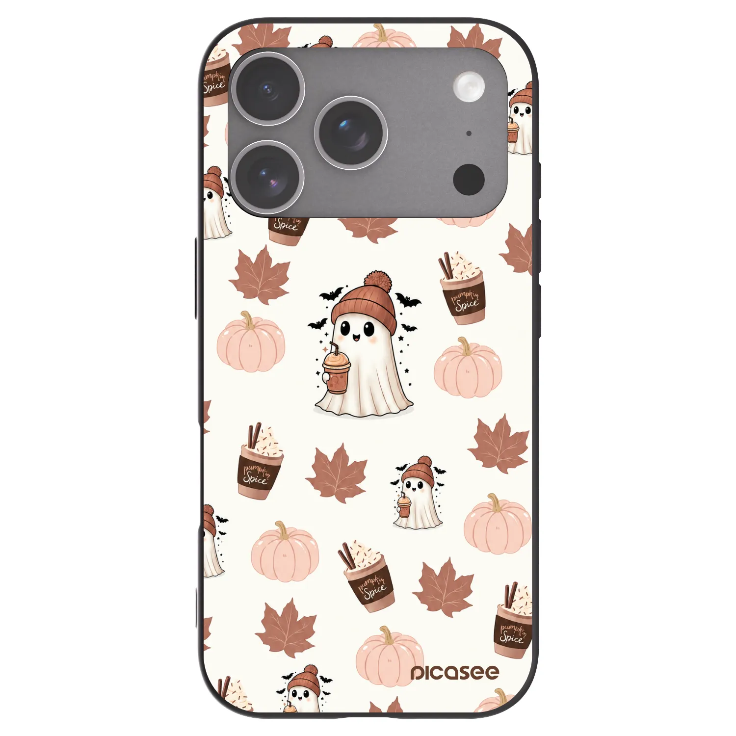 Picasee silikónový čierny obal pre Apple iPhone 18 Pro - Pumpkin spice