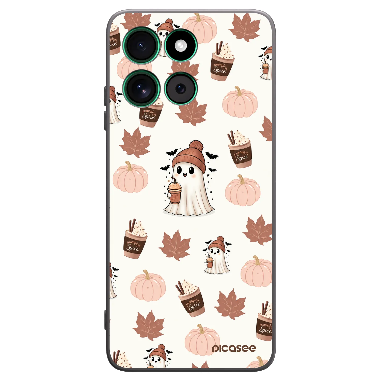 Picasee silikónový čierny obal pre Motorola Moto G57 Power - Pumpkin spice