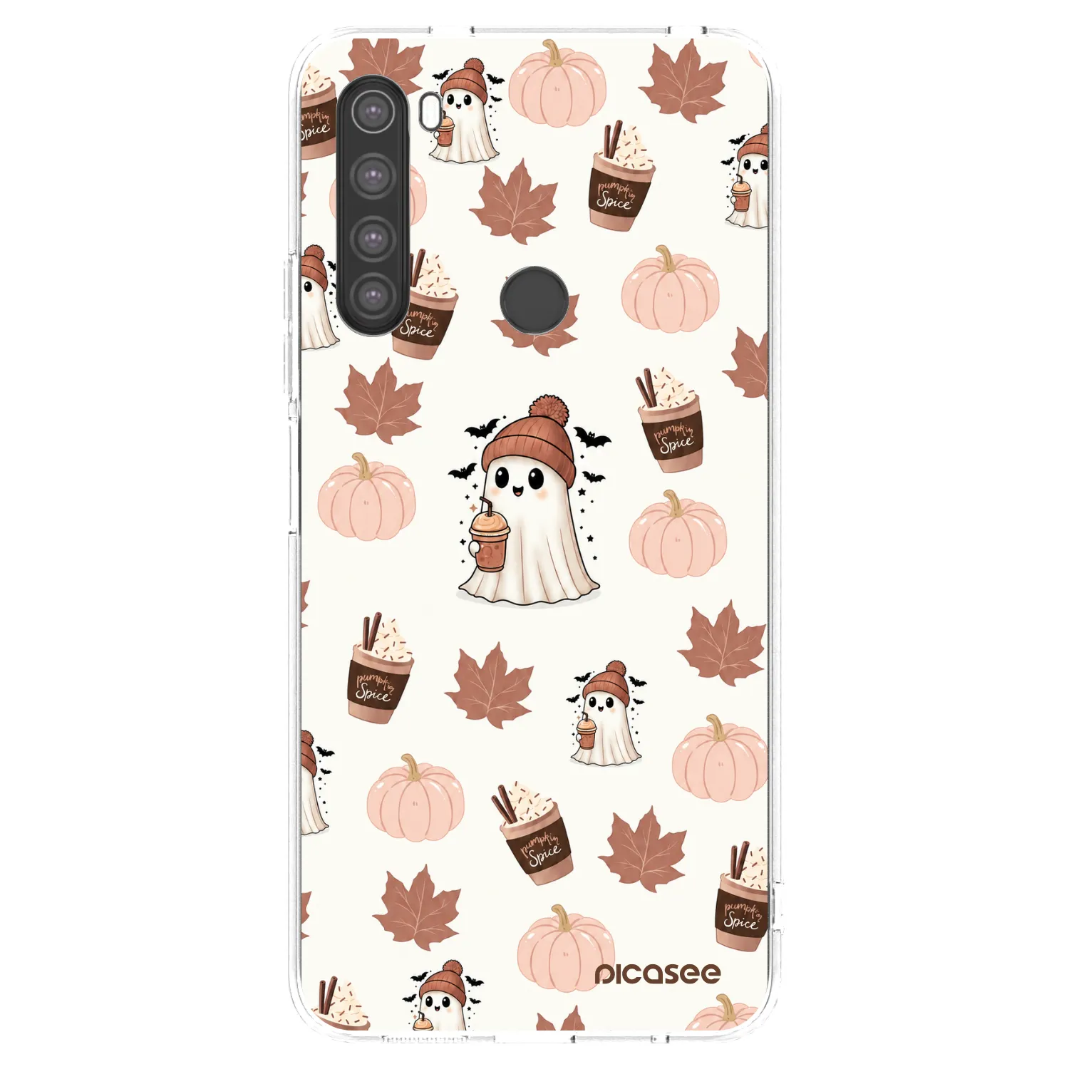 Picasee silikónový prehľadný obal pre Xiaomi Redmi Note 8 - Pumpkin spice