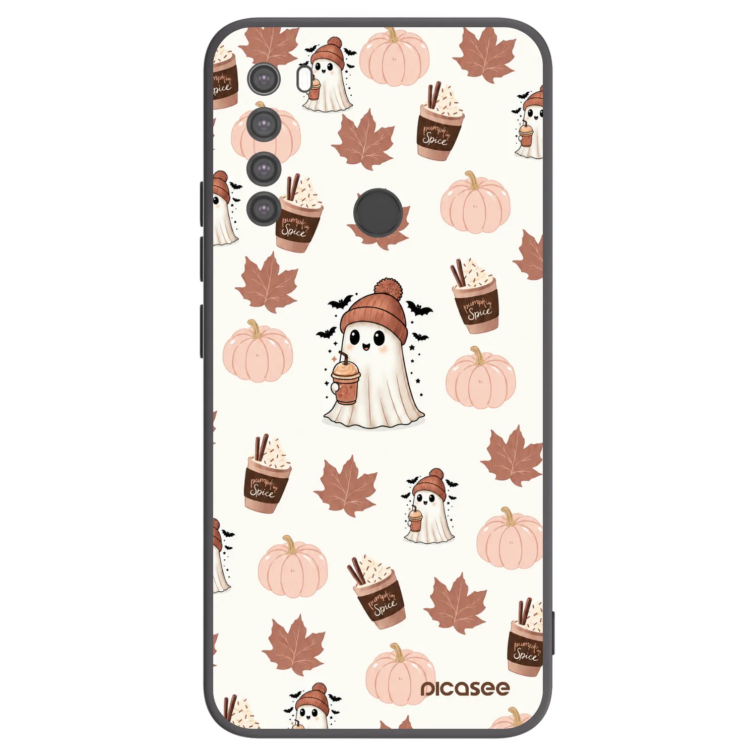 Picasee silikónový čierny obal pre Xiaomi Redmi Note 8 - Pumpkin spice
