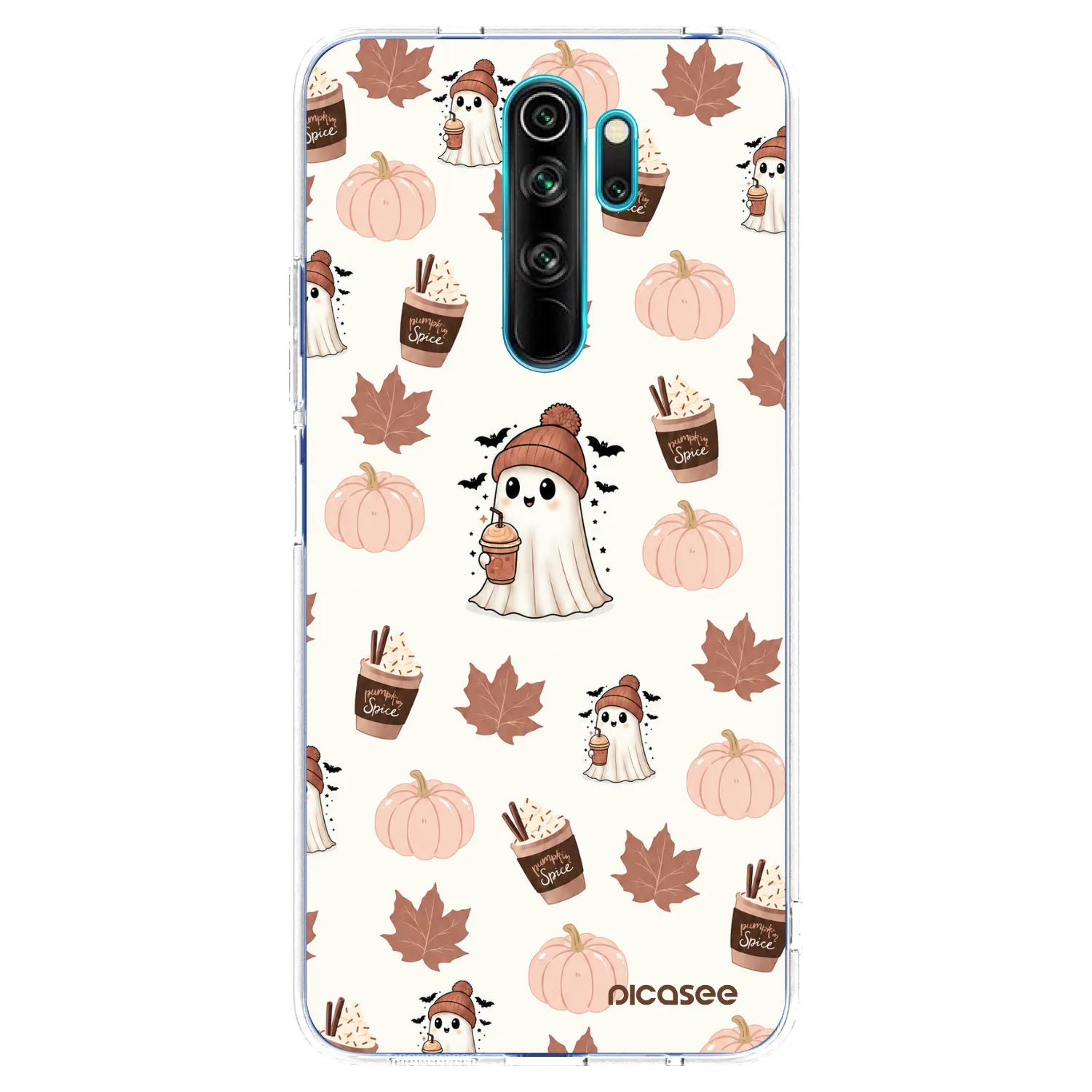 Picasee silikónový prehľadný obal pre Xiaomi Redmi Note 8 Pro - Pumpkin spice