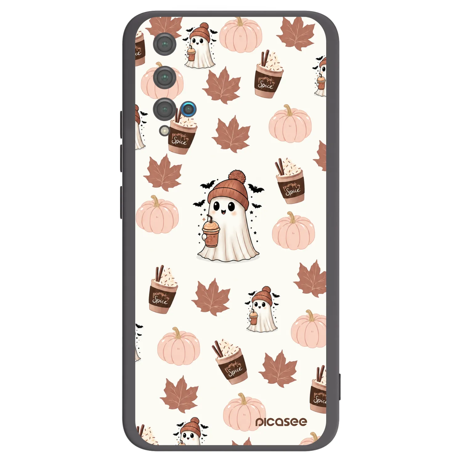 Picasee silikónový čierny obal pre Huawei Nova 5T - Pumpkin spice