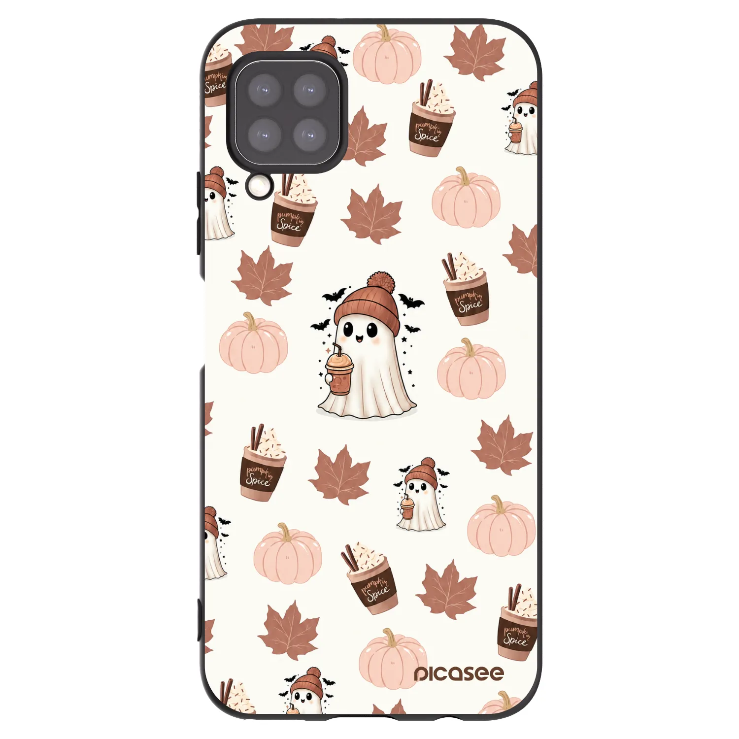 Picasee silikónový čierny obal pre Huawei P40 Lite - Pumpkin spice
