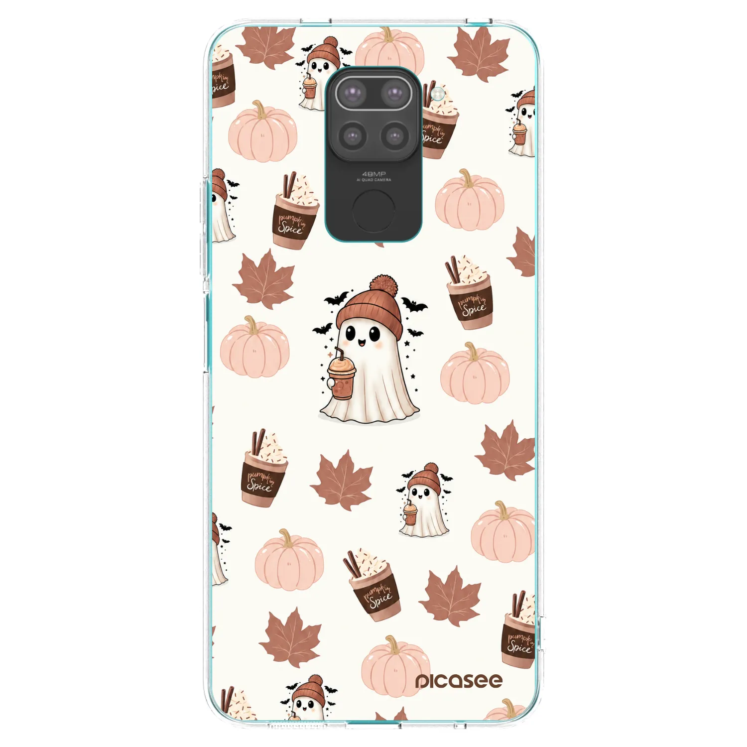 Picasee silikónový čierny obal pre Xiaomi Redmi Note 9 - Pumpkin spice