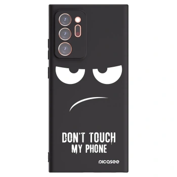 Picasee silikónový čierny obal pre Samsung Galaxy Note 20 Ultra - Nesiahajte mi na telefón