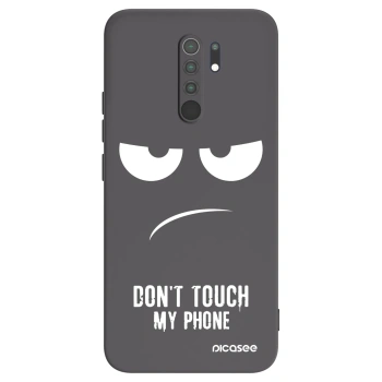 Picasee silikónový čierny obal pre Xiaomi Redmi 9 - Nesiahajte mi na telefón