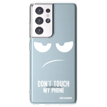 Picasee silikónový prehľadný obal pre Samsung Galaxy S21 Ultra 5G G998B - Nesiahajte mi na telefón