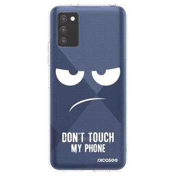Picasee silikónový prehľadný obal pre Samsung Galaxy A02s A025G - Nesiahajte mi na telefón