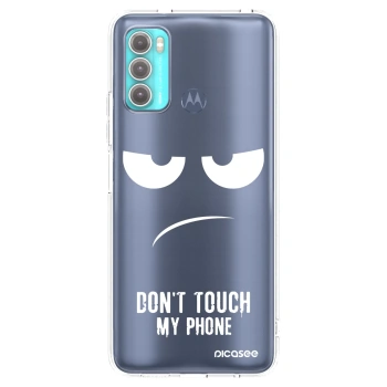 Picasee silikónový prehľadný obal pre Motorola Moto G60 - Nesiahajte mi na telefón