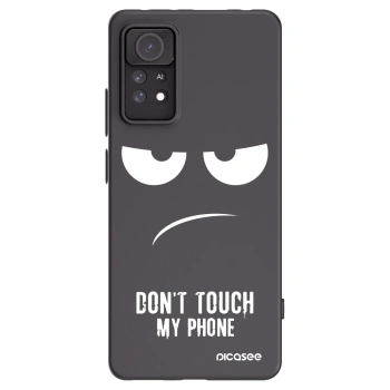 Picasee silikónový čierny obal pre Xiaomi Redmi Note 11 Pro - Nesiahajte mi na telefón
