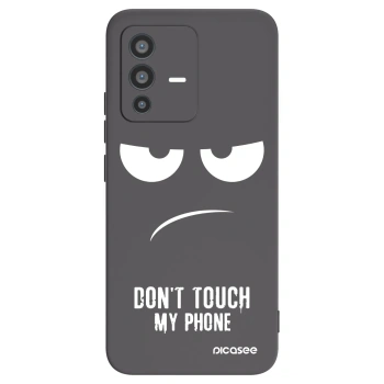 Picasee silikónový čierny obal pre Vivo V23 5G - Nesiahajte mi na telefón