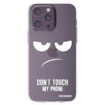 Picasee silikónový prehľadný obal pre Apple iPhone 14 Pro Max - Nesiahajte mi na telefón