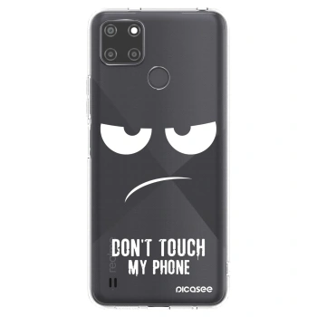Picasee silikónový prehľadný obal pre Realme C21Y - Nesiahajte mi na telefón