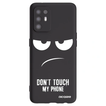 Picasee silikónový čierny obal pre OPPO A94 5G - Nesiahajte mi na telefón