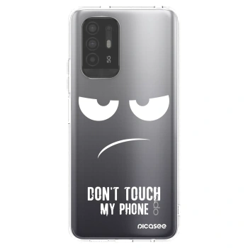 Picasee silikónový prehľadný obal pre OPPO A94 5G - Nesiahajte mi na telefón