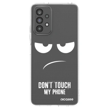 Picasee silikónový prehľadný obal pre Samsung Galaxy A73 5G - Nesiahajte mi na telefón