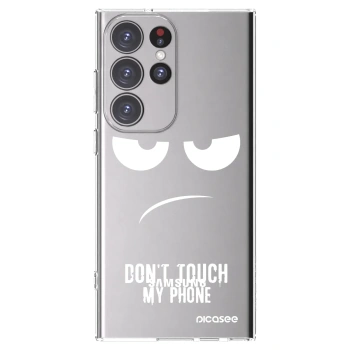 Picasee silikónový prehľadný obal pre Samsung Galaxy S23 Ultra 5G - Nesiahajte mi na telefón
