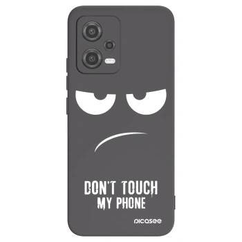 Picasee silikónový čierny obal pre Xiaomi Poco X5 - Nesiahajte mi na telefón